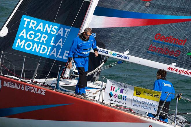 Thierry Chabagny and Erwan Tabarly on Gedimat won the 13th edition of the Transat AG2R La Mondiale  © Alexis Courcoux