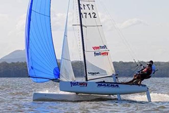 Chris Noyes and Joe Sabin competing at the 2016 Queensland F18 State Titles © Southport Yacht Club http://www.southportyachtclub.com.au