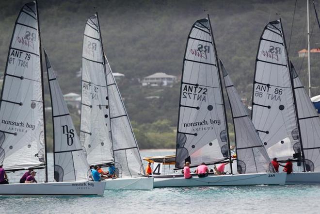 Teams competing on Presidente Lay Day at the Nonsuch Bay RS Elite Challenge  © Paul Wyeth / www.pwpictures.com http://www.pwpictures.com