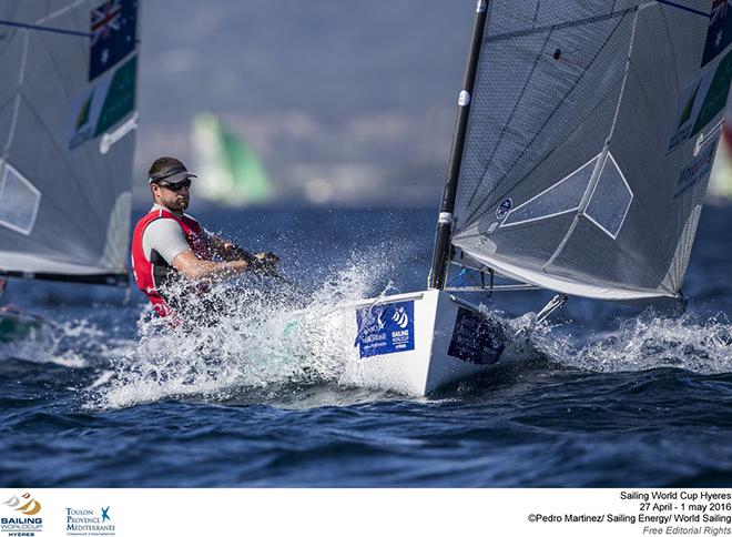 Oliver Tweddell - 2016 Sailing World Cup - Hyeres © Pedro Martinez / Sailing Energy http://www.sailingenergy.com/
