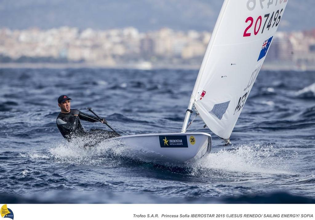 Andrew McKenzie (NZL)  pictured at the Mens Laser event - Trofeo Princesa Sofia 2016, April 2016 photo copyright  Jesus Renedo / Sailing Energy http://www.sailingenergy.com/ taken at  and featuring the  class