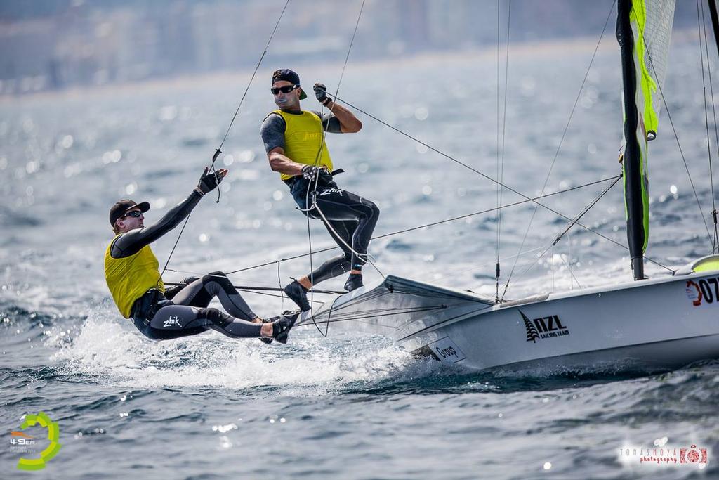 Peter Burling and Blair Tuke - Day 5 2016 49er and 49erFX European Championship photo copyright Tomas Moya taken at  and featuring the  class