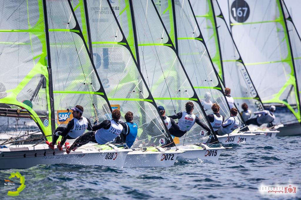 49ers off to a fast start - Day 5 2016 49er and 49erFX European Championship photo copyright Tomas Moya taken at  and featuring the  class