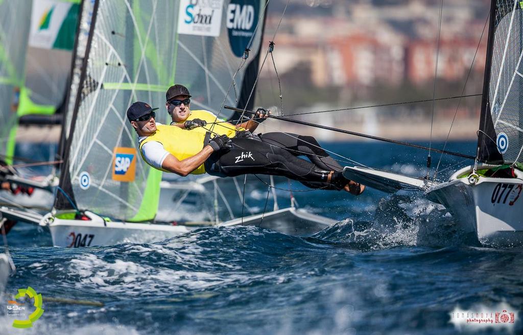 Peter Burling and Blair Tuke - Day 6 2016 49er and 49erFX European Championship photo copyright Tomas Moya taken at  and featuring the  class