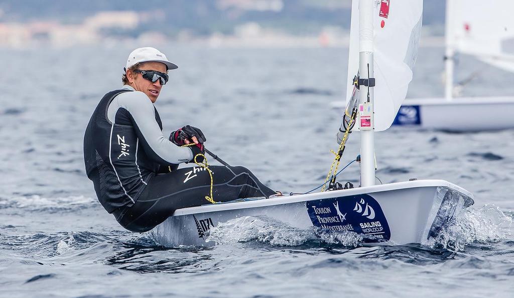 Mens Laser  - World Sailing Cup Hyeres Day 2 photo copyright Pedro Martinez / Sailing Energy / World Sailing taken at  and featuring the  class