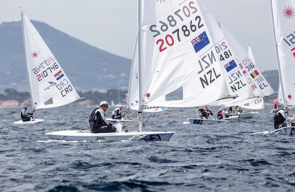 Mens Laser  - World Sailing Cup Hyeres Day 2 photo copyright Pedro Martinez / Sailing Energy / World Sailing taken at  and featuring the  class