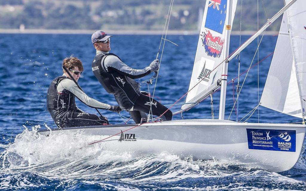 Paul Snow-Hansen and Daniel Willcox - World Sailing Cup Hyeres Day 2 photo copyright Pedro Martinez / Sailing Energy / World Sailing taken at  and featuring the  class
