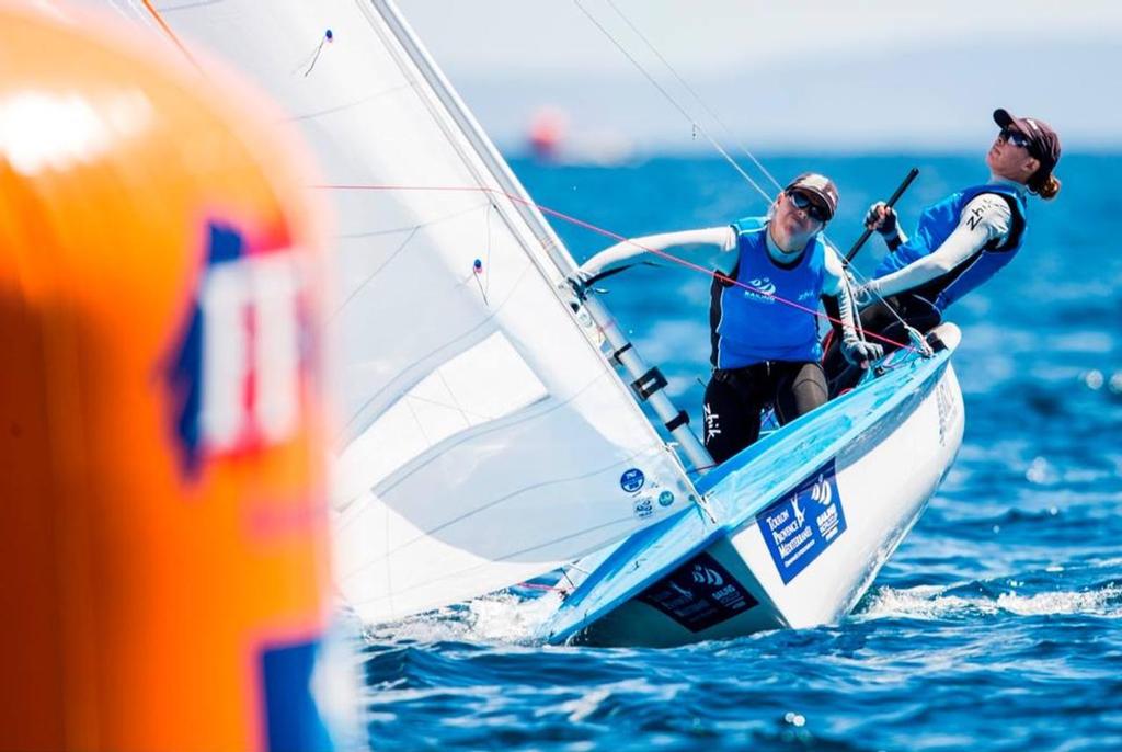 470 Women  - Sailing World Cup Hyeres - Day 3 photo copyright Yachting NZ/Sailing Energy http://www.sailingenergy.com/ taken at  and featuring the  class