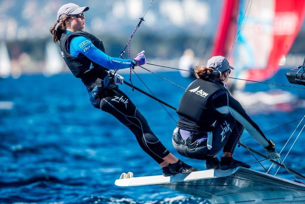 49er FX  - Sailing World Cup Hyeres - Day 3 photo copyright Yachting NZ/Sailing Energy http://www.sailingenergy.com/ taken at  and featuring the  class