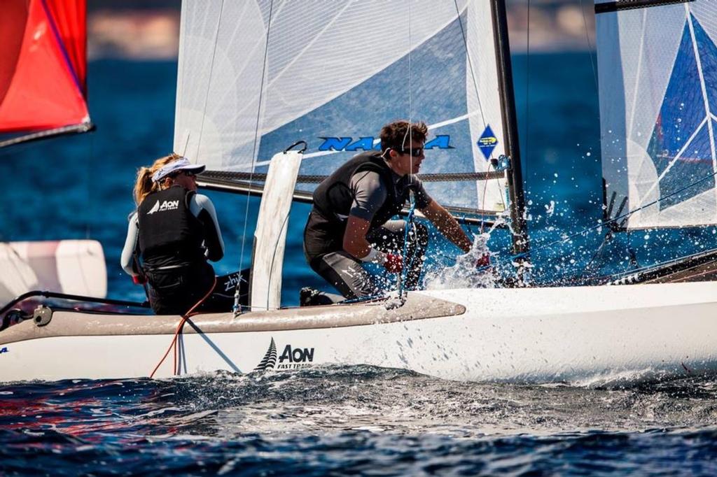 Nacra 17 - Sailing World Cup Hyeres - Day 3 photo copyright Yachting NZ/Sailing Energy http://www.sailingenergy.com/ taken at  and featuring the  class