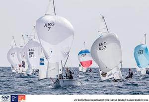  - Day 1, 2016 470 European Championship, Bay of Palma, Mallorca, Spain photo copyright  Jesus Renedo / Sailing Energy http://www.sailingenergy.com/ taken at  and featuring the  class