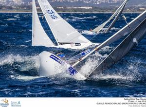 2.4mtr class - Paralympic Single hander - 2016 Sailing World Cup Hyeres - Day 1 photo copyright  Jesus Renedo / Sailing Energy http://www.sailingenergy.com/ taken at  and featuring the  class