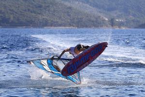 Adam showing off his tow-in board in Croatia photo copyright Boris Kazan taken at  and featuring the  class