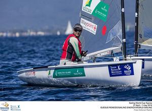 Oliver Tweddell - 2016 Sailing World Cup - Hyeres photo copyright  Jesus Renedo / Sailing Energy http://www.sailingenergy.com/ taken at  and featuring the  class