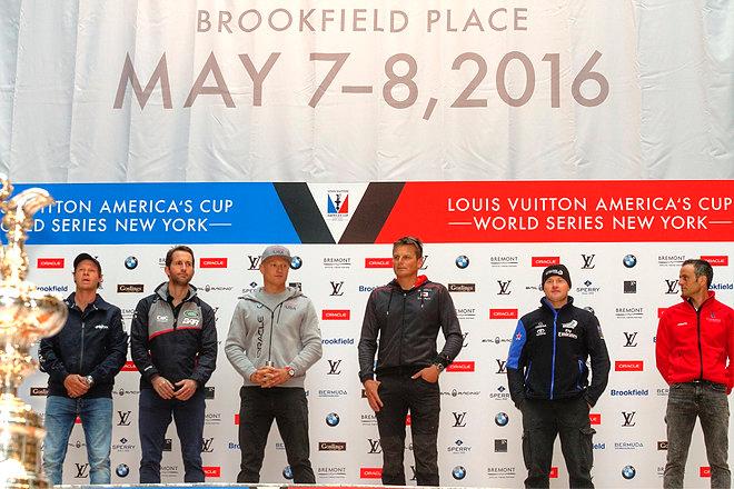 Press call for AC skippers in NYC - 2016 America’s Cup World Series © Ingrid Abery http://www.ingridabery.com