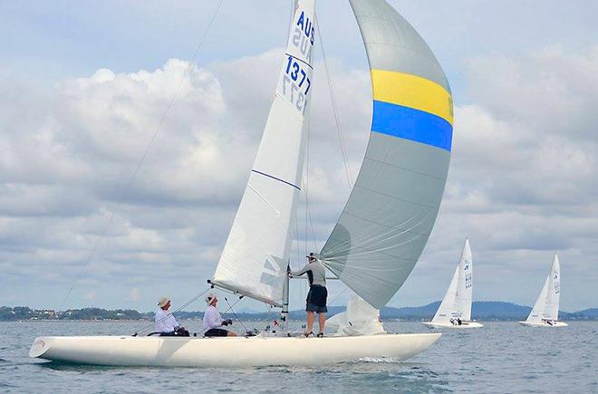 Great form from Roulette during one of their wins. - Etchells Brisbane Winter Championship © Emily Scott