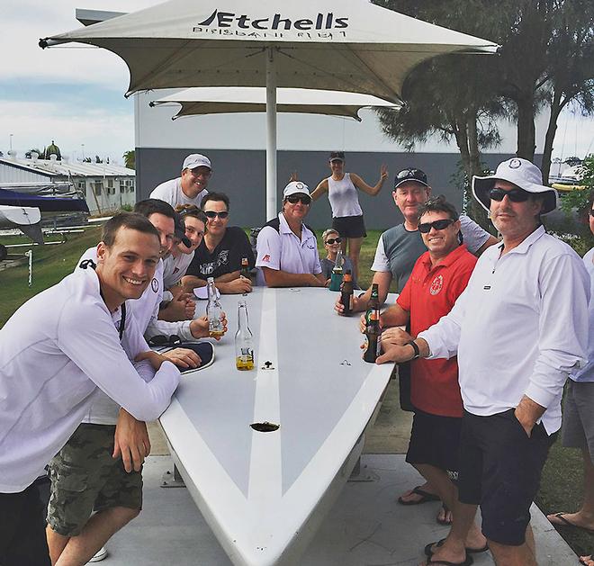 Relaxing at Waterloo Bar after the day’s racing. - Etchells Brisbane Winter Championship © Event Media