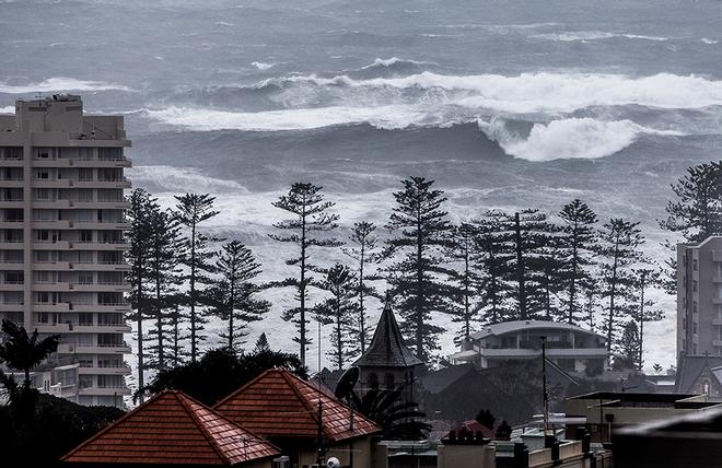 Picturesque Manly normally, today,big swells. ©  SW