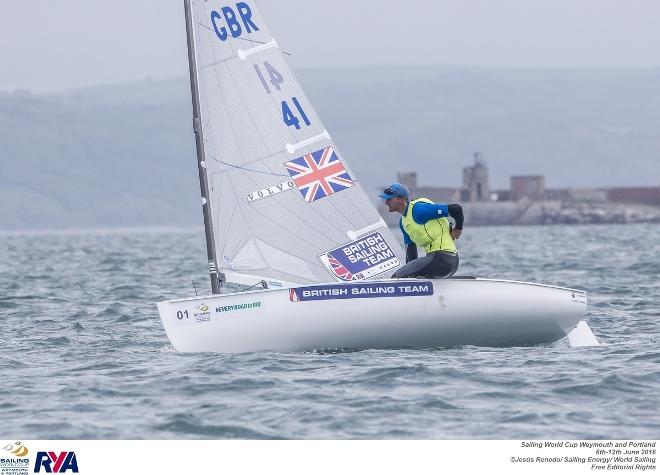 Finn winner Giles Scott - 2016 Sailing World Cup Weymouth and Portland ©  Jesus Renedo / Sailing Energy http://www.sailingenergy.com/