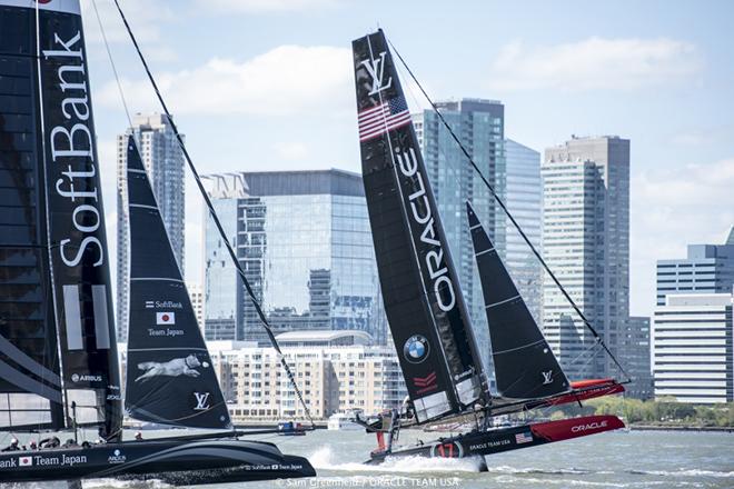 Boat 4 - AC45 OD’s foiling at the 2016 America’s Cup World Series - Oracle Team USA © Sam Greenfield