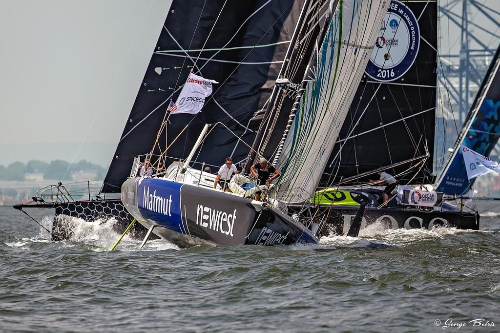 Fleet in action - IMOCA Charity Race in NYC © george bekris