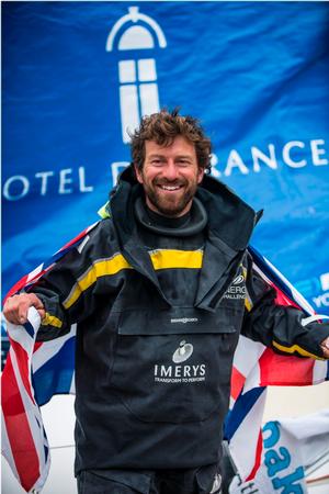 Phil Sharp / Imerys - 19 days, 31 minutes, five seconds at sea - The Transat bakerly photo copyright Amory Ross http://www.amoryross.com taken at  and featuring the  class