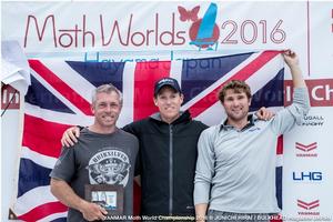 From left to right, Greenhalgh, Goodison and Rashley - 2016 YANMAR Moth World Championships photo copyright Junichi Hirai/ Bulkhead magazine http://www.bulkhead.jp/ taken at  and featuring the  class