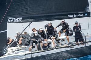 TP52 fleet in action on day one - 52 Super Series 2016 photo copyright Nico Martinez/ Martinez Studio taken at  and featuring the  class
