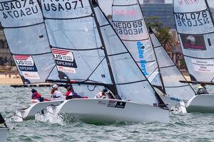 US national team SKUD-18 athletes will compete for a Rio 2016 berth in Medemblik, the Netherlands this week. photo copyright Teri Dodds / World Sailing taken at  and featuring the  class