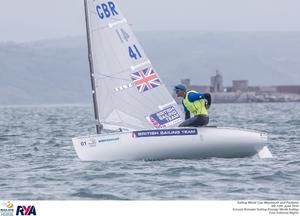 Finn winner Giles Scott - 2016 Sailing World Cup Weymouth and Portland photo copyright  Jesus Renedo / Sailing Energy http://www.sailingenergy.com/ taken at  and featuring the  class