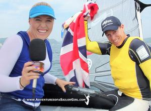 With Goodison after his win - 2016 Yanmar Moth World Championships photo copyright Adventures of a Sailor Girl taken at  and featuring the  class