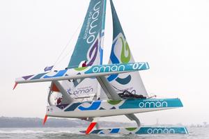 Oman Sail - Musandam takes line honours at the 2015 Artemis Challenge photo copyright Lloyd Images taken at  and featuring the  class