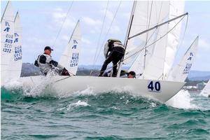Cameron Miles helming The Hole Way to second place in last year's Australasian Championship - 2016 Evans Long Etchells Australasian Championship photo copyright Teri Dodds http://www.teridodds.com taken at  and featuring the  class