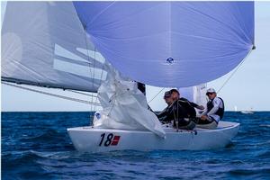 Matt Chew and his Gen XY lead at the end of day one - 2016 Evans Long Etchells Australasian Championship photo copyright Teri Dodds http://www.teridodds.com taken at  and featuring the  class