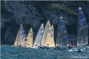Spectacular final day - Finn World Masters in Torbole photo copyright Berit Hainoja taken at  and featuring the  class