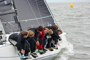 The young crew on Martin Dent's J/111 Jelvis photo copyright RORC/Louay Habib taken at  and featuring the  class