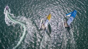 Fleet in action - 2016 World Match Racing Tour photo copyright  Ian Roman taken at  and featuring the  class