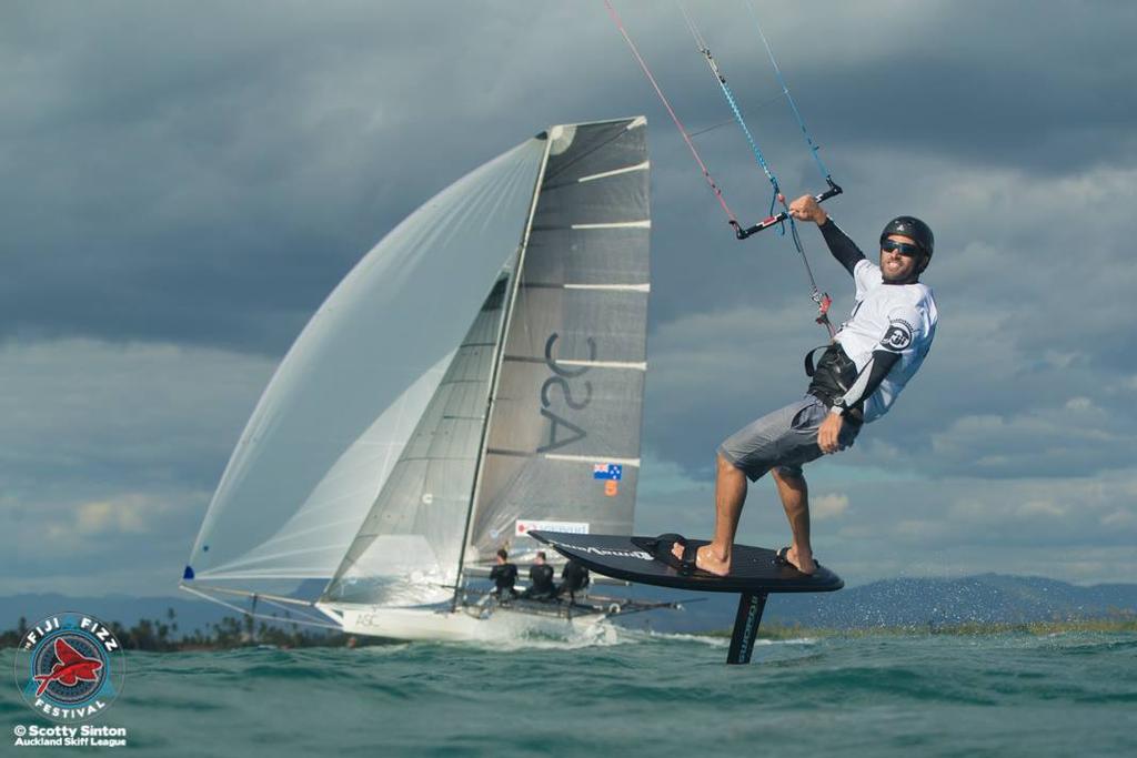 Kite foiler - 18ft Mark Foy Trophy, Fiji Fizz, Denerau, June 2016 photo copyright Scotty Sinton / Auckland Skiff League taken at  and featuring the  class