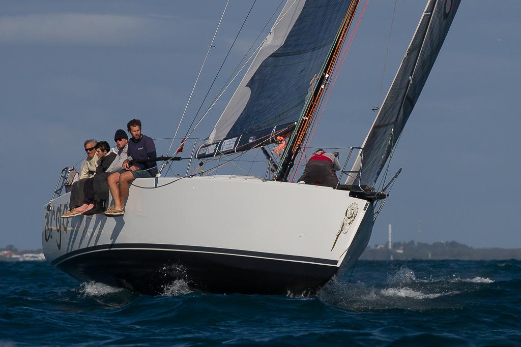 Chris Higham's Argo gets some air in Sunday's IRC windward and return racing. photo copyright Bernie Kaaks taken at  and featuring the  class