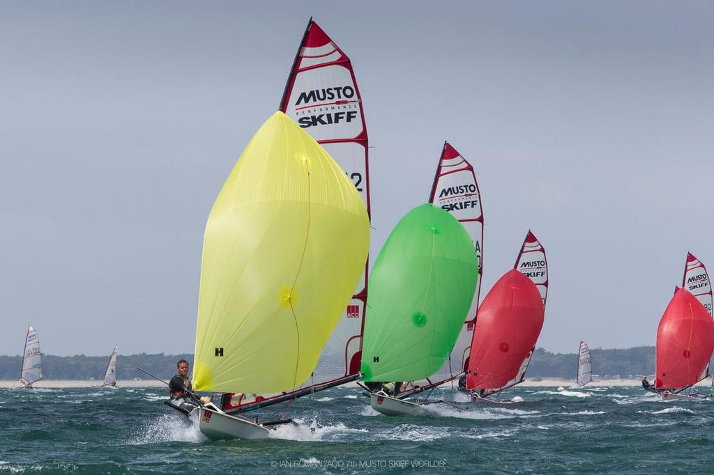  ACO Musto Skiff Worlds. Carnac, France. photo copyright  Ian Roman taken at  and featuring the  class