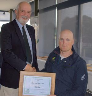 Tasmanian male sailor of the year, Paralympian Matt Bugg, and his father, Yachting Tasmanian president Ron Bugg photo copyright  Peter Campbell taken at  and featuring the  class