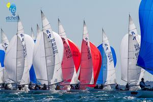 Evans Long 20th Etchells Australasian Championship 2016, Mooloolaba Yacht Club, Mooloolaba, Queensland. 10/6/2016.  Photo: Teri Dodds. photo copyright Teri Dodds http://www.teridodds.com taken at  and featuring the  class