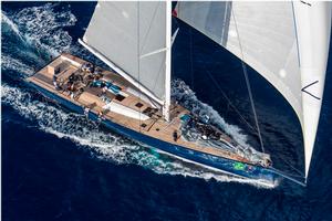 Sir Lindsay Owen-Jones' Wally Cento Magic Carpet Cubed enjoys the fresh breeze on the run to the finish - 2016 Giraglia Rolex Cup photo copyright Quinag taken at  and featuring the  class