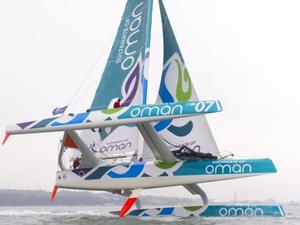 MOD70 Musandam-Oman Sail will be skippered by Sidney Gavignet - 2016 Volvo Round Ireland Race photo copyright Oman Sail taken at  and featuring the  class