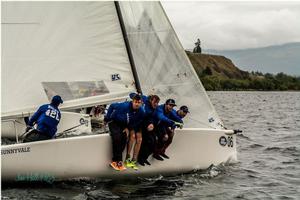 Fraser McMillan and the Wet Coast Sailing Team on Sunnyvale CAN151 - 2016 Land Rover Kelowna Melges 24 Canadian National Championship photo copyright Jim Hall taken at  and featuring the  class