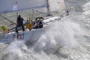 Liam Coyne's First 36.7 Lula Belle in the IRC Two Handed Class with fellow Irishman Brian Flahive. - 2016 Volvo Round Ireland Race photo copyright RORC taken at  and featuring the  class