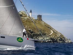 Caro passing the Giraglia on the second morning of the race - 2016 Giraglia Rolex Cup photo copyright Quinag taken at  and featuring the  class
