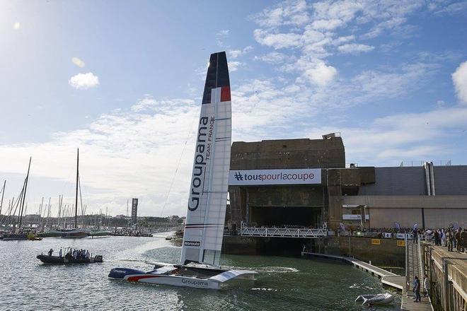 Groupama Team France launch their AC45S in Lorient, July 11, 2016 © Groupama Team France