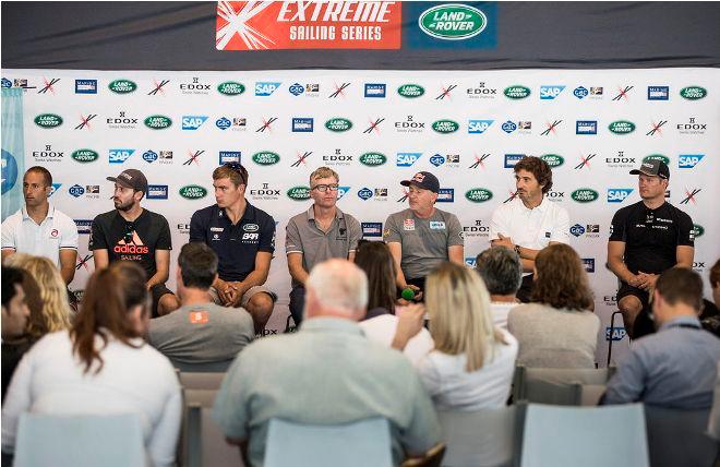 Act 4 – International and national media attend the skippers press conference on day one in Hamburg, Germany - Extreme Sailing Series - 28 July, 2016 © Lloyd Images