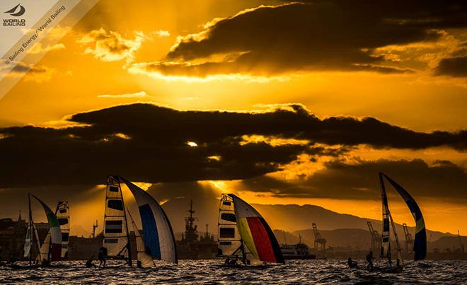 GER - Viktoria Jurzok / Anika Lorenz in 49er FX on Day 5 - 2016 Rio Olympic and Paralympic Games  © Sailing Energy/World Sailing